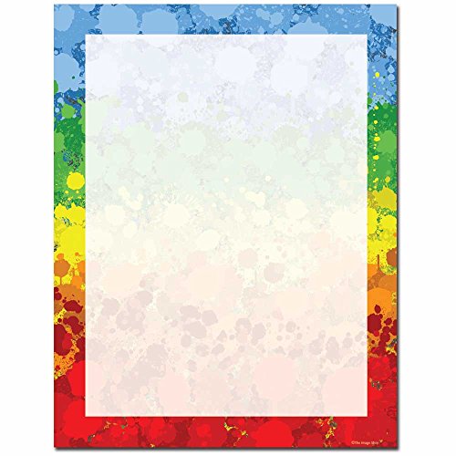 Paint Drops Letterhead Laser & Inkjet Printer Paper, 25 pack