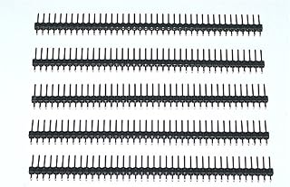 Pin Header 40 Way Straight 0.1" Pitch - Pack 5 - Pin Strip 2.54mm Gold Plated