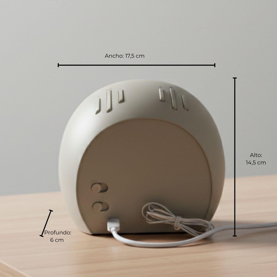 ONARA Despertador Amanecer, Despertador luz Natural simulacion Amanecer, 10 Sonidos Relajantes Naturaleza, 5 Sonidos Blancos, Altavoz Bluetooth, Radio FM, Temporizador, 20 Brillos, 2 Alarmas y Snooze
