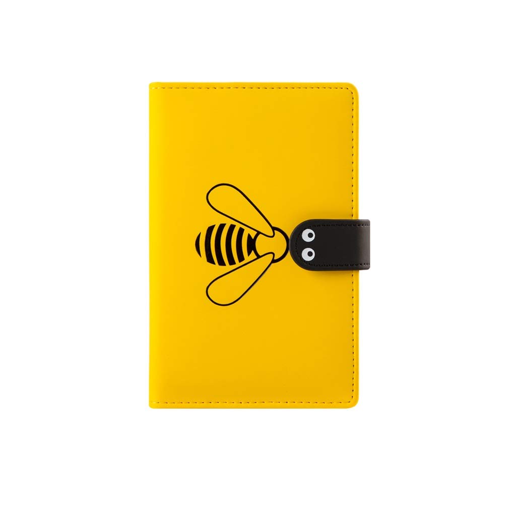 Journal taccuino Journal Carino Ragazza Cardiaco griglia taccuino Creativo Portatile Piccolo Blocco Note semplici Arte squisita Manuale diario Affari dell'ufficio Scolastico (Color : Yellow)