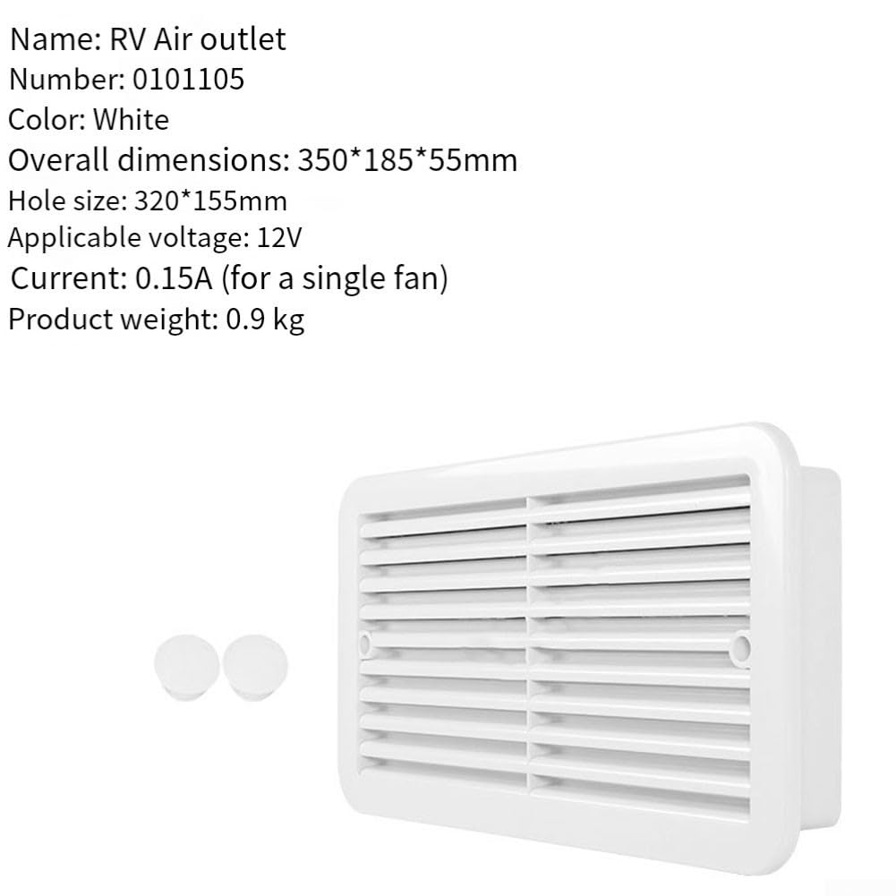 Installazione semplificata Ventilazione doppia ventola per camper con configurazione minima (bianco)