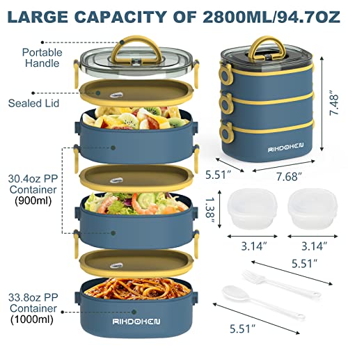 RIKDOKEN 94oz Stackable Lunch Box