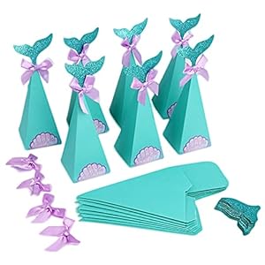 Smartooll Mermaid Sweet Candy Boxes, 20 Pack Mermaid Party Favour Boxes, Leuke Candy Gift Box, voor zeemeermin…