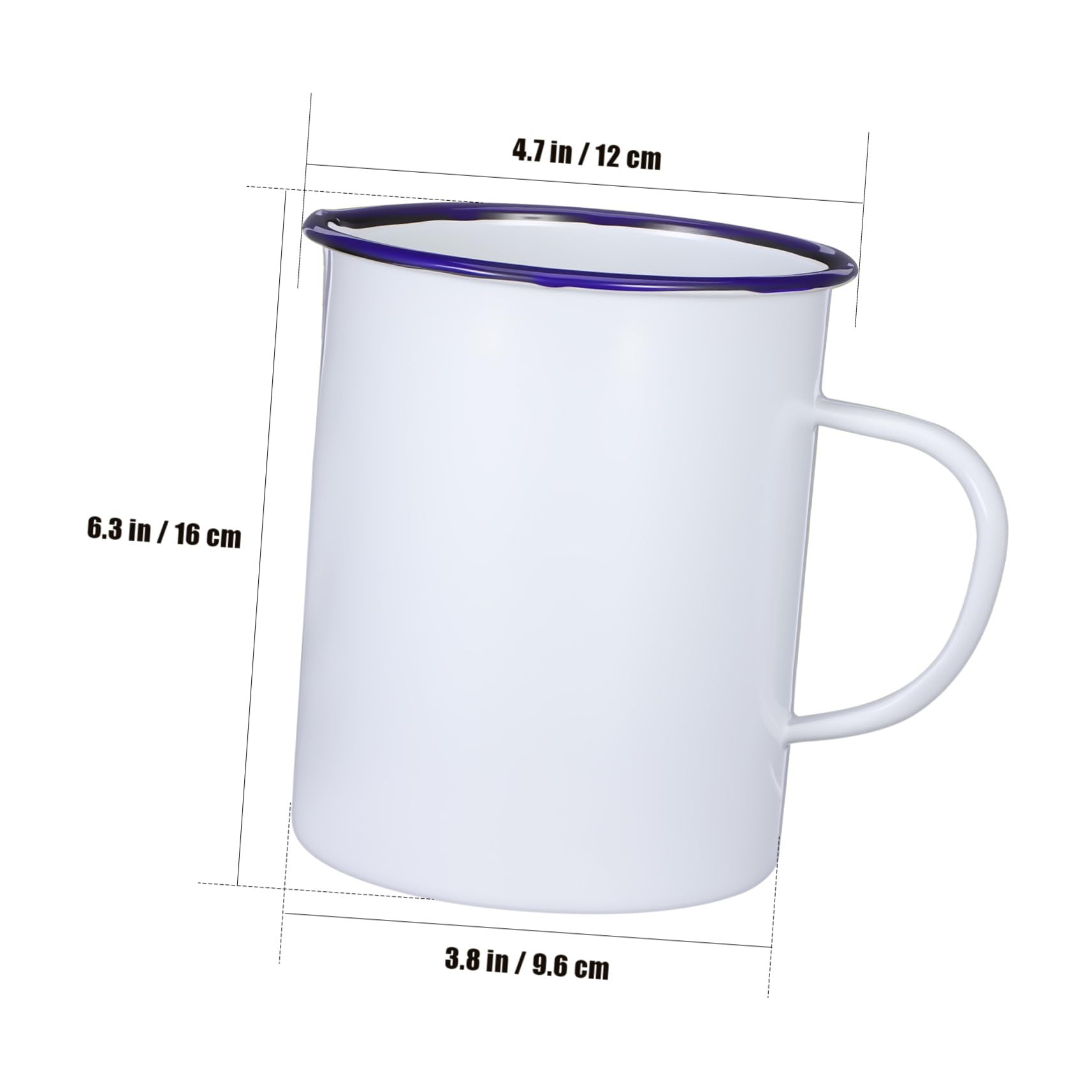 VILLCASE Tazza Smaltata per Casa Resistente e Spessa Mug Vintage per Acqua Calda Caffè e Tè con Base Antiscivolo per Inverno e Campeggio