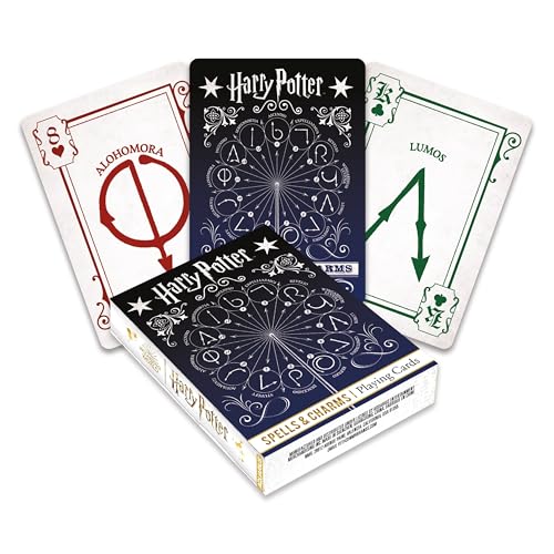 Aquarius Harry Potter Spells Playing Cards Standard Size Themed Novelty Deck with 52 Unique Wizarding Designs Collectible Merchandise Gift for Teens and Adults