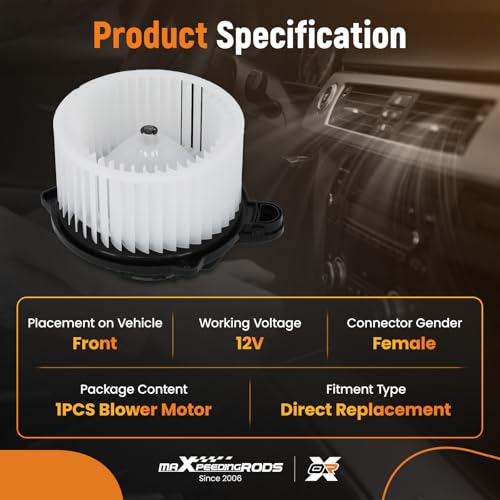 Image of maXpeedingrods 700259 HVAC Blower Motor with Fan Cage Assembly for Hyundai Azera /Elantra /Elantra Coupe /GT /Equus /Sonata, for Kia Cadenza /Forte /Forte Koup /Forte5 /Optima # PM4037 97113-3X000 F00S330054