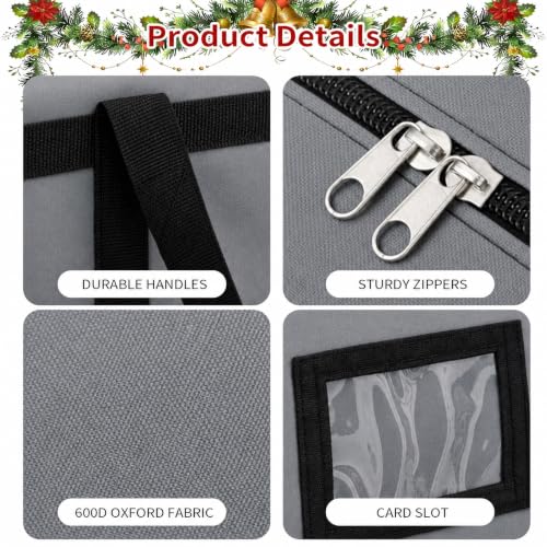 Image of Christmas Tree Storage Bag, Fits 4 /5 Ft Artificial Trees, Grey