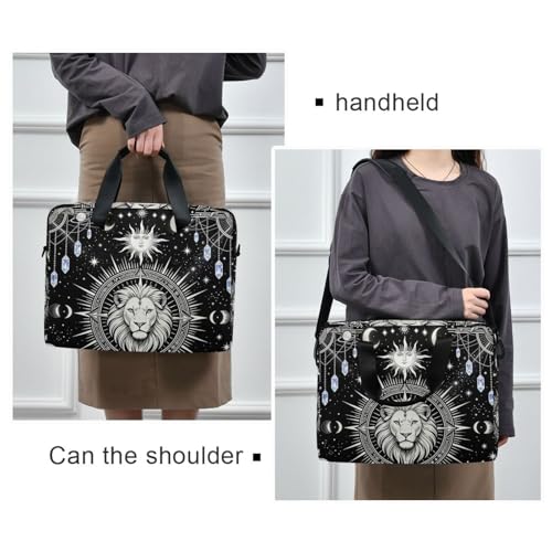 Funda para portátil de 15.6 pulgadas con asa y correa negra miniatura 2