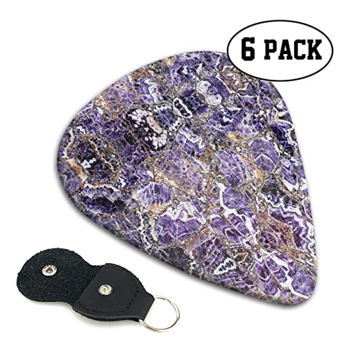 Lot de 6 médiators pour guitare acoustique, guitare électrique, basse, ukulélé – Fin, moyen et épais – Violet marbré - Les Beatles, Paul McCartney, John Lennon, RIngo Starr, George Harrison Lot de 6 médiators pour guitare acoustique, guitare électrique, basse, ukulélé - Fin, moyen et épais - Violet marbré – Image 3