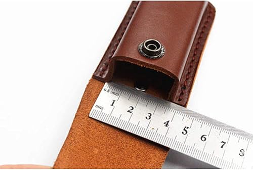 Miniatura 2 de Cuero PU Senderismo Bolsa Cinturón Cuchillo Vaina Snap Fastener Caza Soporte Bolsillo para Viajes Multi Herramienta Estuche Cinturón Bolsa de