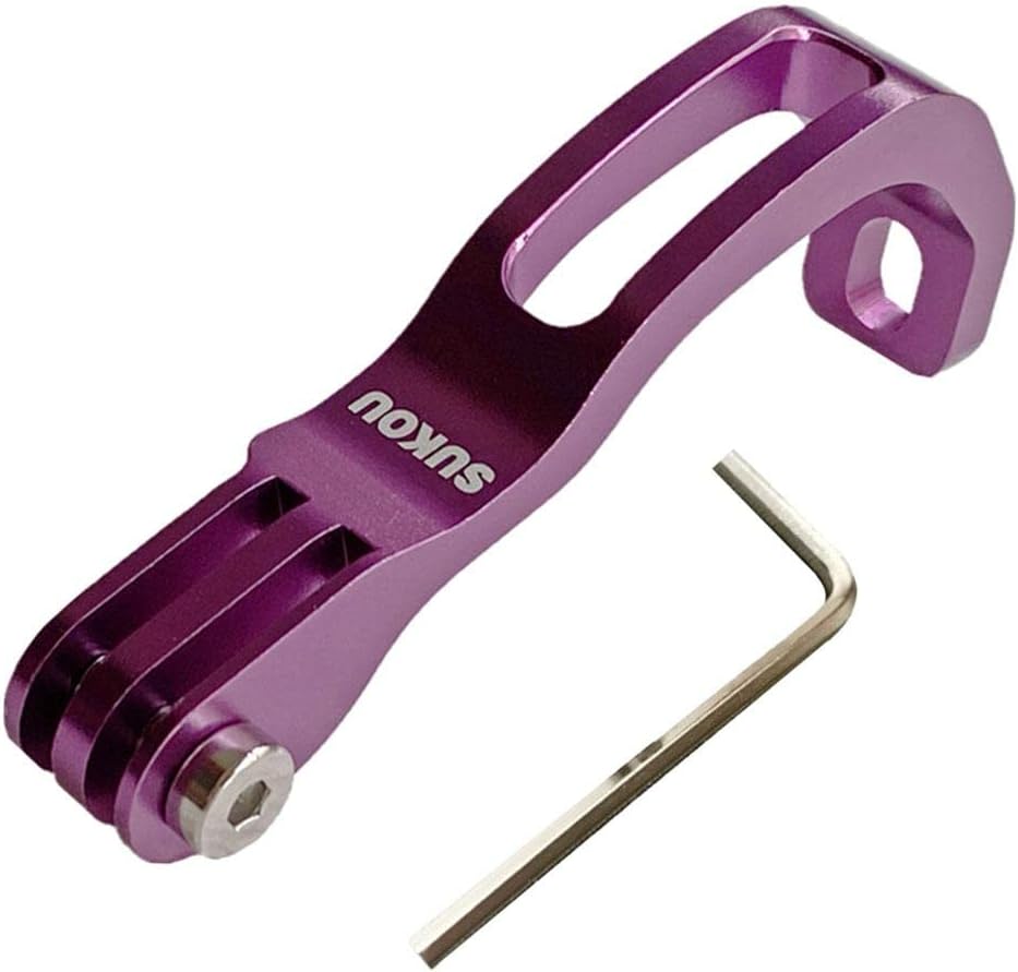 Aluminium Alloy Cycling Head Holder Mount for Brompton Folding Bikes - Sturdy and Front Bracket, Easy Install Bike Accessories - Purple