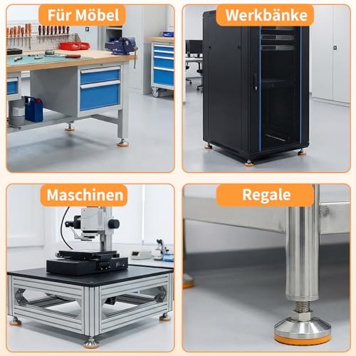 Pied de machine M10 réglable pour stabiliser les établis et machines d'atelier - 7