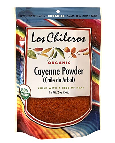 Los Chileros Organic Cayenne Powder, 2 Ounce (Pack of 12)