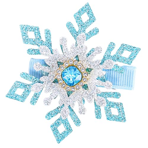 Elegante horquilla de cristal con forma de copo de nieve Balletcore sombreros paquetes clip elegante brillo pelo clip foto accesorios