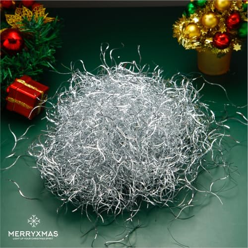 Angel Hair - Curly Tinsel Approx. 15 g - for Christmas & Advent as Decoration (Silver), Einheistgröße - Image 2