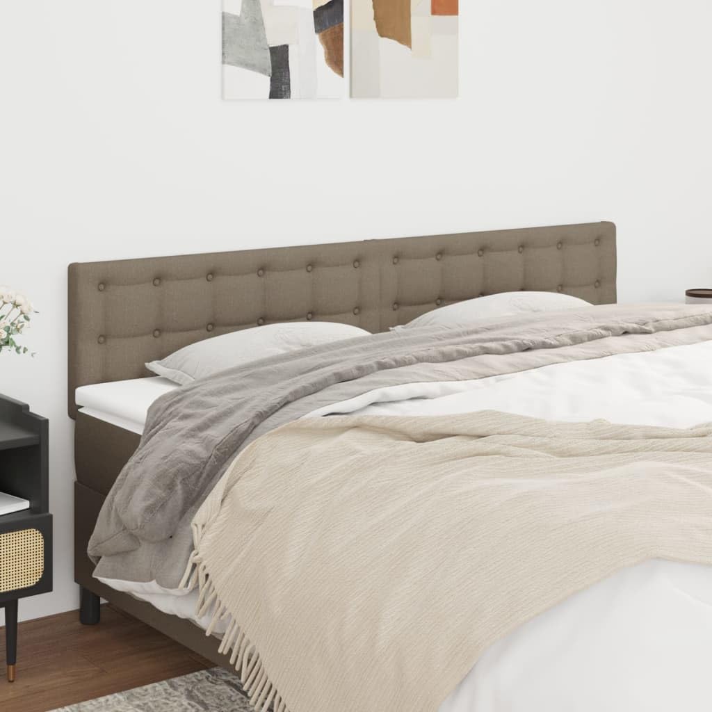 vidaXL Zagłówki, taupe, 180x5x78/88 cm, tkanina