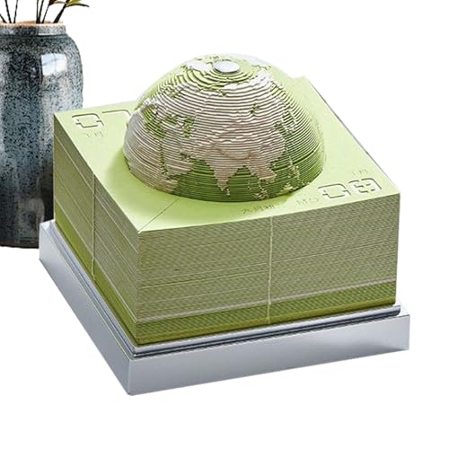 Décoration de table forme terre et calendrier 3D 2026 haut de gamme en papier sculpté