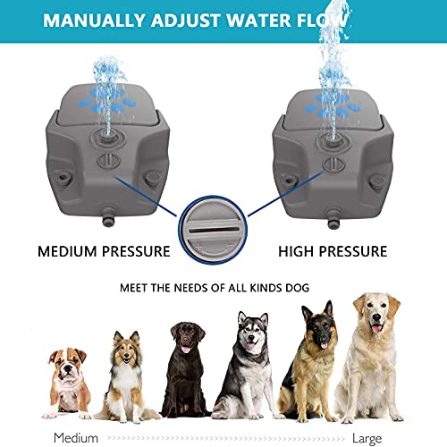 Dog Water Fountain, Automatic Pet Water Fountain Step On Paw Activated