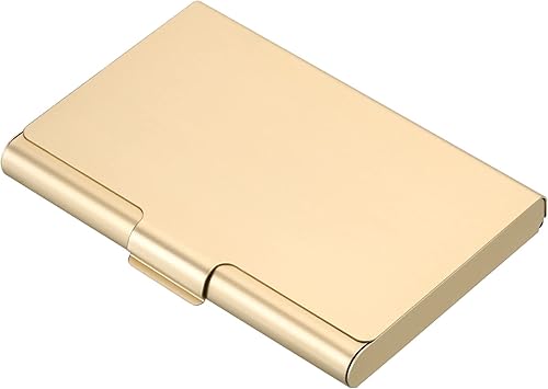 Patikil Titular de la tarjeta de visita, caja de la tarjeta de metal de aluminio, titular profesional de la tarjeta de bolsillo para el nombre y