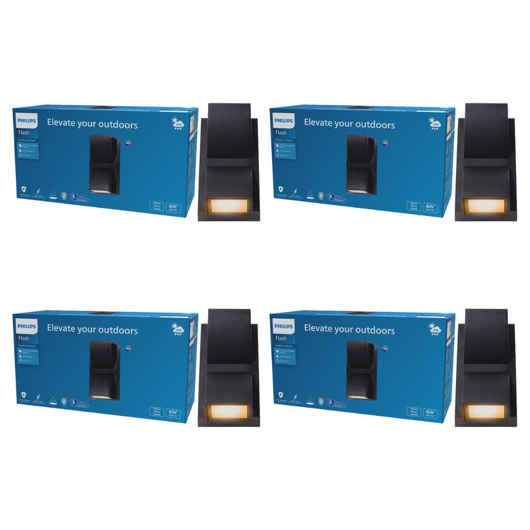 Philips Warm White Wall Lights - 4 Pack -1