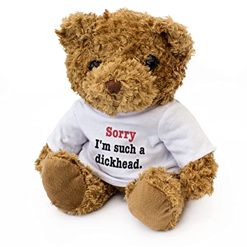 SORRY IM SUCH A DICKHEAD - Adorable Lovely Soft Brown Teddy Bear - Gift Present