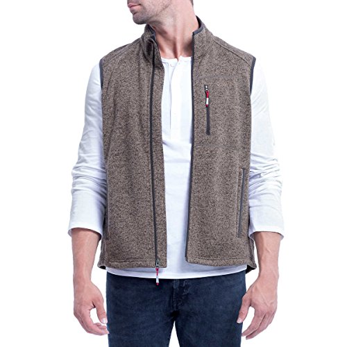 Orvis Sweater Fleece Vest (Medium, Brown)