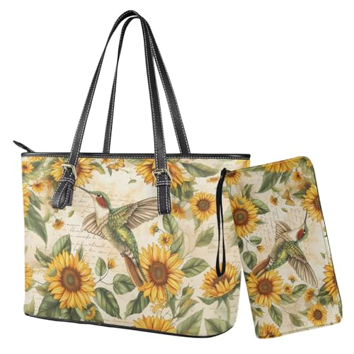 Womens Handbag Wallet Set,Leather Satchel Purse Handbag with Wristlet Wallet,Top Handle Handbag for Ladies