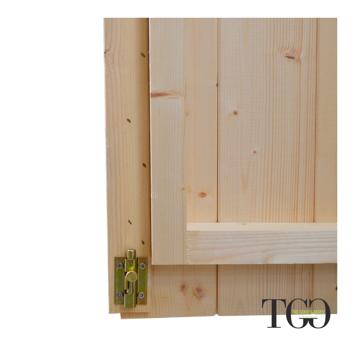 Casetta in legno da giardino Carlotta 3x3 m con porta doppia finestrata, block house in abete naturale, senza pavimento, made in Italy