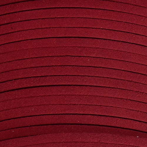 DonDon Velour Ribbon 0.12 inch (3 mm) DIY - 32.81 yd (30 m) roll - Dark red Burgundy - Image 3