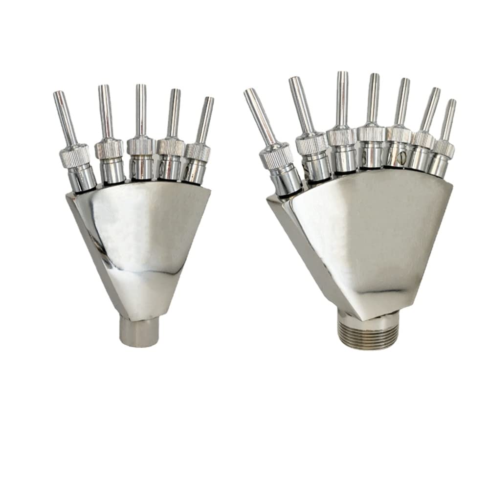 3/4 "1" 1,5 "2" Messing und SS304 Brunnen düse Edelstahl fächer förmige Wasser Landschaft Brunnen Kopf Garten Wasser fontänen und Teiche (1-inch Stainless Steel Phoenix Tail Nozzle)