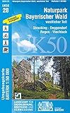 Bayrischer Wald West (UK50-28): Straubing, Deggendorf, Regen, Viechtach, Wörth a.d.Donau, Geiselhöring, Bogen, Bad Kötzting, Bodenmais, Bischofsmais, ... Karte Freizeitkarte Wanderkarte)