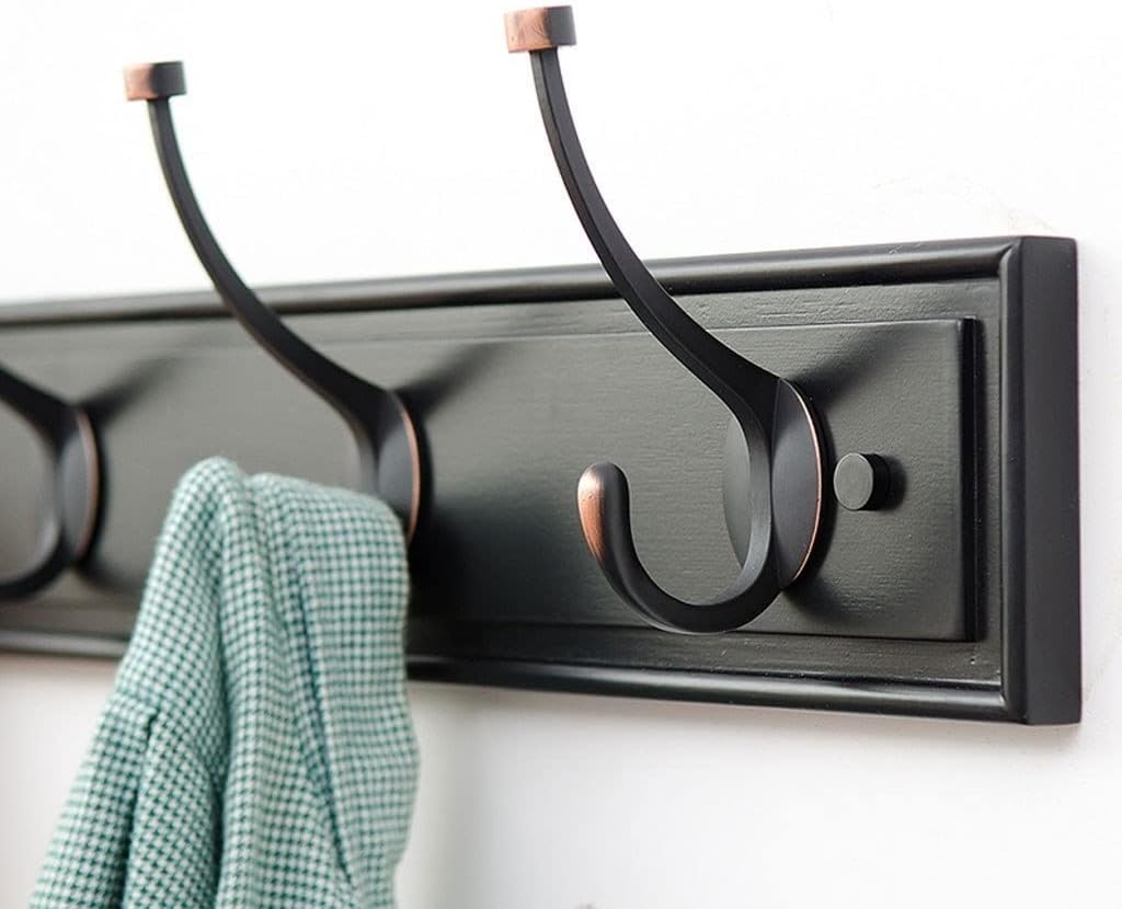 Wall Hooks Wall Mounted Coat Rack Key Holder for Wall Creative Heavy Duty Coat Rack Hanging Coat Hat Key Umbrella Towel Or Bathrobe Towel Hanger(C,4 Hooks)