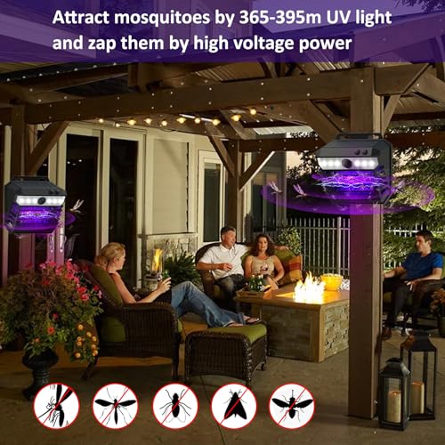 X-Pest MK09 Solar Bug Zapper Outdoor, Mosquito Zapper Killer Lamp Solar Powered thumb #1