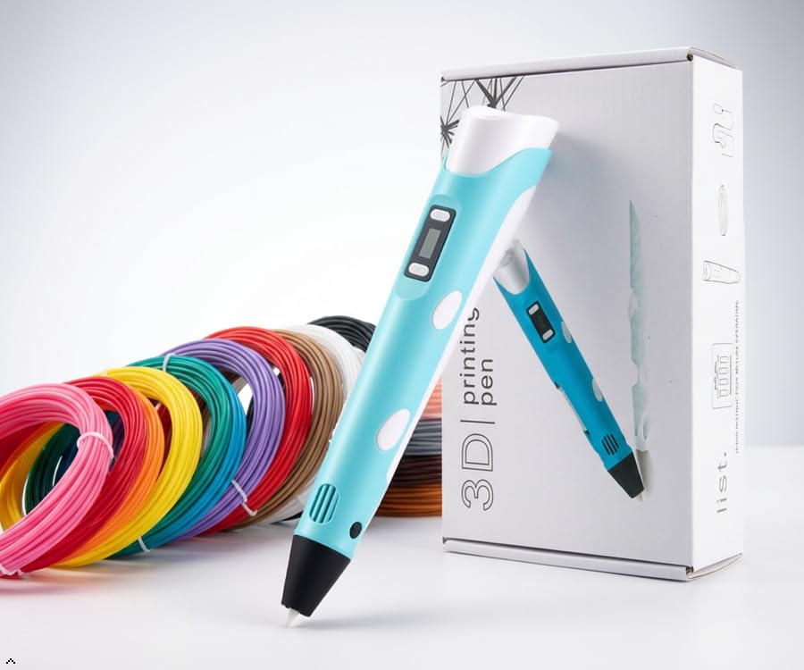 3D Stift für Kinder, 3D Stift Set, Der 3D Stift, 3D-Stift, 3d Pen, 3D Stift Set, Mit 15 Farben, + Malbuch