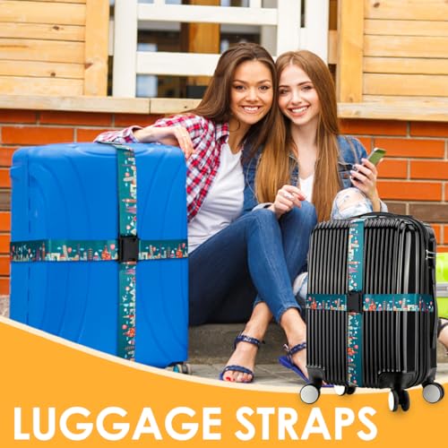 Adjustable Travel Luggage Strap Suitcase Belt Travel Bag Accessories 1.96 in W x 6.23 ft L4