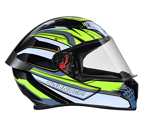 Image of Studds Thunder D8 Full Face Helmet with Clear Visor ( Black N5, L)