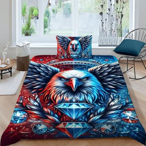 Housse de couette faucon 135x200 microfibres pour lit simple