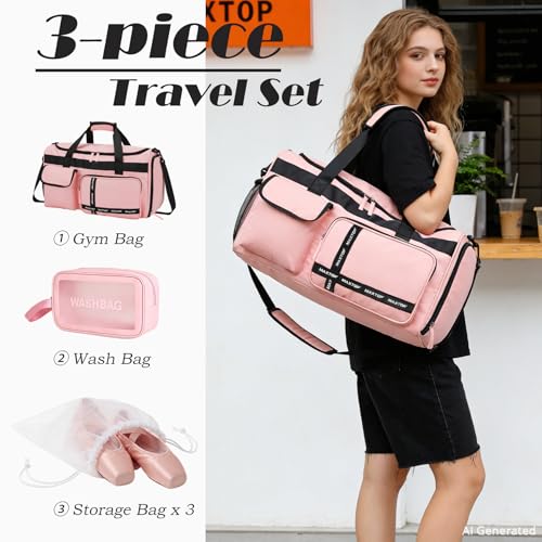 MAXTOP Gym Bag with Shoe and Wet Pocket
