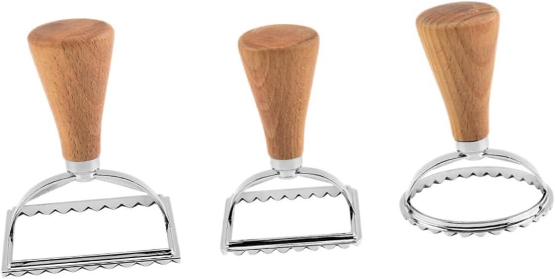 Cabilock 3-Piece Stainless Steel Biscuit and Dumpling Maker Set Assorted Cake Cutting Molds for Baking and Pastry Making Sturdy Kitchen Tools