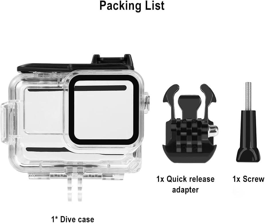 60M/196FT Waterproof Dive Case for Insta360 Ace Pro Camera | 60M Underwater Diving Housing Protective Shell for Insta360 Ace Pro Waterproof Housings with Bracket Camera Accessories