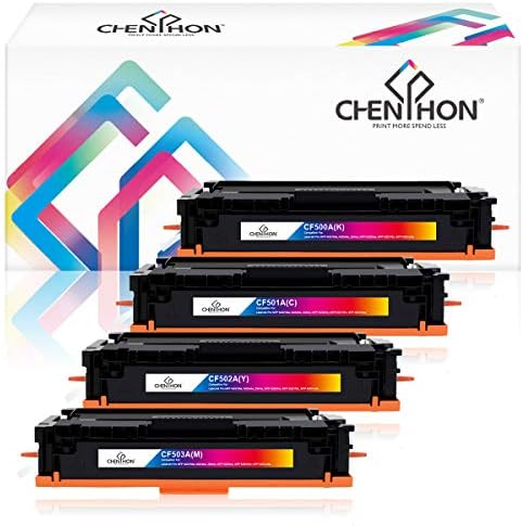 ChenPhon Compatible Toner Cartridge Replacement for HP202A CF500A CF501A CF502A CF503A Laserjet Pro M254dw MFP M281fdw MFP M281cdw Printers-4 Pack (Black/Cyan/Yellow/Magenta)