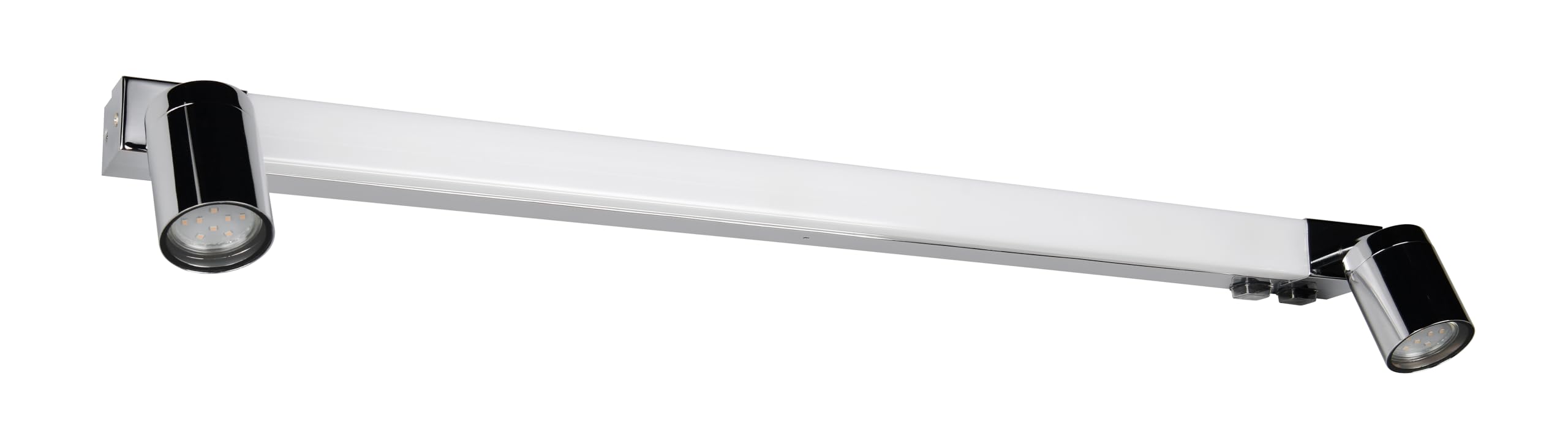 Trio Leuchten Lámpara de pared para baño LED ENRICO 281479306, metal cromado, LED de 9 vatios, excl. 2x GU10, color de luz ajustable