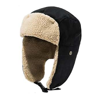 Retro Trapper Hat With Ear Flaps - Winter Ushanka For Men & Women, Y2K Aviator Style With Chain
