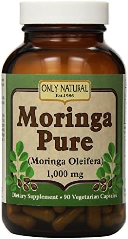 Only Natural Moringa Pure - 1000 mg - 90 Vegetarian Capsules
