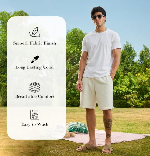 Image of Sleepynuts Men's Everyday Wear Crew Neck Regular Fit T-Shirt | Half Sleeve Solid Plain Casual T-Shirt for Men | Soft Breathable Fabric |