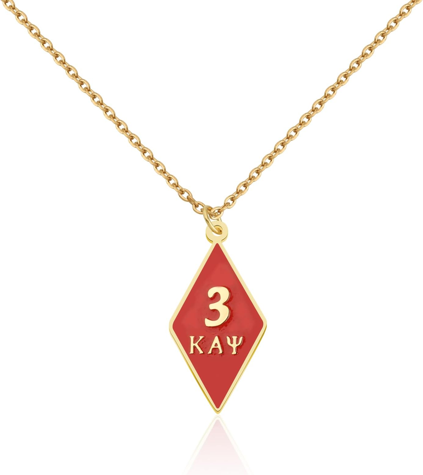 CENWAK Greek Jewelry K brother Line Number Golden Necklace for Men