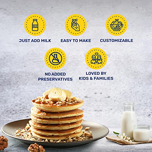 Image of Pillsbury Butterscotch Flavour Pancake Mix| 2-Minute Pancake Mix for Kids| No-Preservatives | 80g