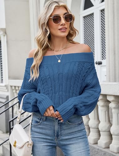 Image of ZAFUL Women V Neck Button Knit Crop Sweaters Batwing Sleeve V Back Ribbed Hem Pullover Sweater