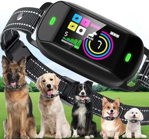 Coleira inteligente contra latidos para cães, coleira de treiname...