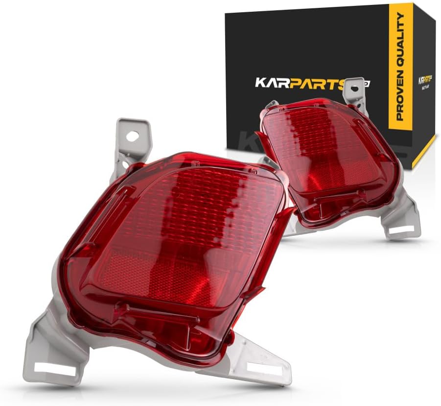 For 2014-2017 Toyota Highlander Pair Driver and Passenger Side Rear Bumper Reflector DOT Certified TO1184108 TO1185108 - Replaces 81490-0E020 81480-0E020